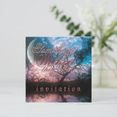 Dromerige Halloween Gotische Bruiloft Kaart (Staand voorkant)