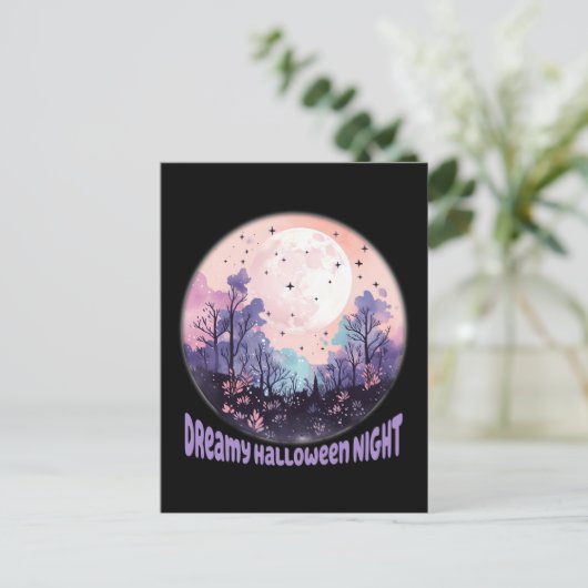 Dromerige Halloween nacht Briefkaart (Staand voorkant)