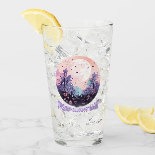 Dromerige Halloween nacht Glas (Voorkant ijs)