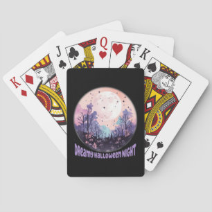 Dromerige Halloween nacht Pokerkaarten
