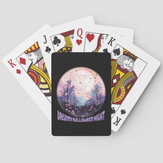 Dromerige Halloween nacht Pokerkaarten (Achterkant)