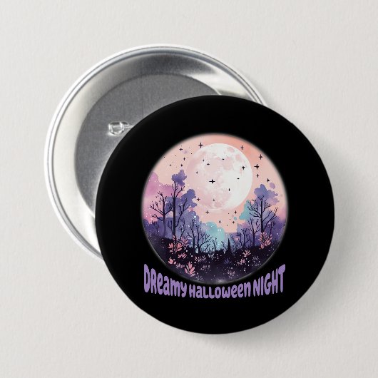 Dromerige Halloween nacht Ronde Button 7,6 Cm (Voorkant /achterkant)