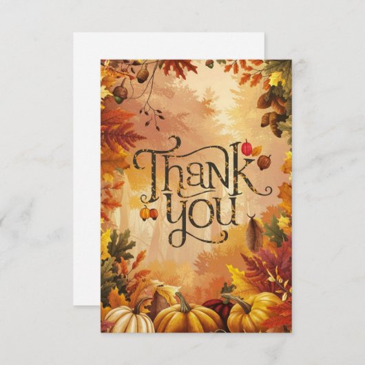 Dromerige Harvest Autumn Herfst Bedankkaart (Voorkant / Achterkant)
