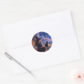 Dromerige Heks bij het Maanverlichte Raam Sticker (Envelop)