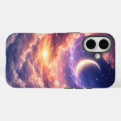 Dromerige Hemel met Maan en Wolken Case-Mate iPhone Case (Achterkant (horizontaal))