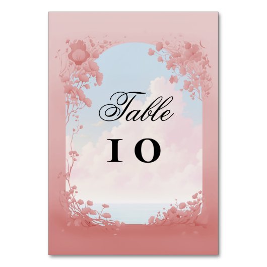 Dromerige hemel, sprookjesachtige bruiloft kaart (Achterkant)