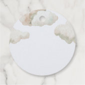 Dromerige hemel stuurde Blue Boy Baby shower Bedankjes Labels (Achterkant)