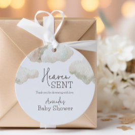 Dromerige hemel stuurde Blue Boy Baby shower Bedankjes Labels