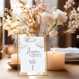 Dromerige hemel stuurde Blue Boy Baby shower Kaart