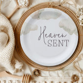 Dromerige hemel stuurde Blue Boy Baby shower Papieren Bordje