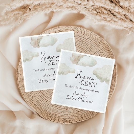 Dromerige hemel stuurde Blue Boy Baby shower Servet