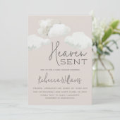 Dromerige hemel stuurde genderneutraal Baby shower Kaart (Staand voorkant)