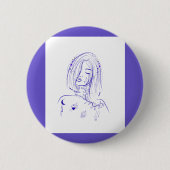 Dromerige Hemelse Vrouwelijkheid  Ronde Button 5,7 Cm (Voorkant)