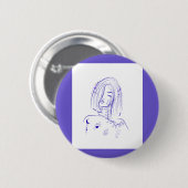 Dromerige Hemelse Vrouwelijkheid  Ronde Button 5,7 Cm (Voorkant /achterkant)
