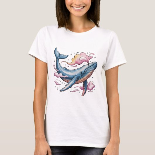 Dromerige Hemelse Walvis T-shirt (Voorkant)