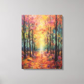 Dromerige Herfst Forest Walk Fine Art Canvas Afdruk (Voorkant)