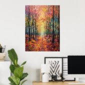 Dromerige Herfst Forest Walk Fine Art Poster (Thuiskantoor)
