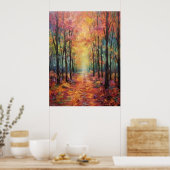 Dromerige Herfst Forest Walk Fine Art Poster (Keuken)