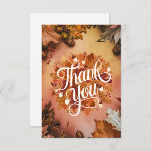 Dromerige  herfst Herfst Bedankkaart (Voorkant / Achterkant)