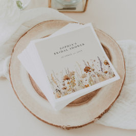 Dromerige herfst wilde bloem servet