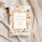 Dromerige herfst Wildflower bruiloft Kaart