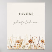 Dromerige herfst Wildflower Favorieten teken Poster (Voorkant)