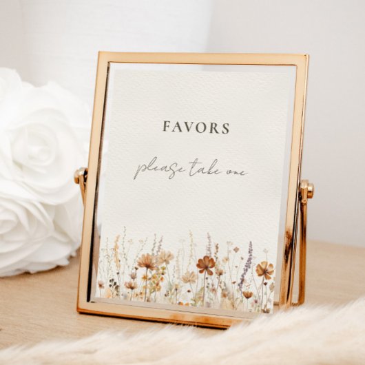 Dromerige herfst Wildflower Favorieten teken Poster