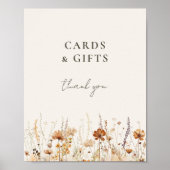 Dromerige herfst Wildflower Kaarten en cadeaubordj Poster (Voorkant)