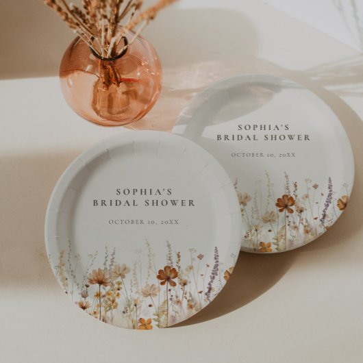 Dromerige herfst Wildflower Papieren Bordje