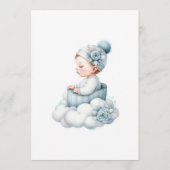 Dromerige hete luchtballonwolk 9 Baby shower Advieskaart (Achterkant)