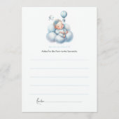 Dromerige hete luchtballonwolk 9 Baby shower Advieskaart (Voorkant)