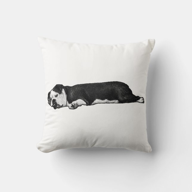 Dromerige Hoek Bulldog Kussen (Voorkant)