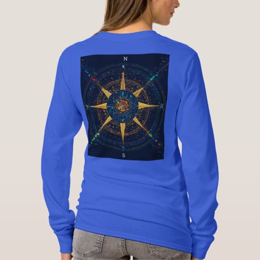 Dromerige hoofdtelefoon en hart T-shirt (Achterkant)