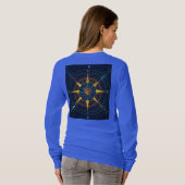 Dromerige hoofdtelefoon en hart T-shirt (Achterkant volledig)