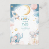 Dromerige Houston We hebben een Boy Diapper Raffle Informatiekaartje (Voorkant)