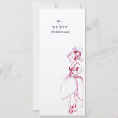 DROMERIGE JONGE MEISJE ZOETE 16 VERJAARDAGSFEESTJE KAART (Achterkant)