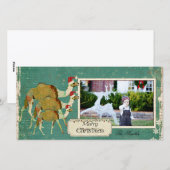 Dromerige kamelen Kerstkaart (Voorkant / Achterkant)