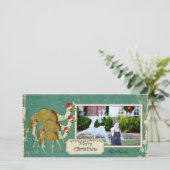 Dromerige kamelen Kerstkaart (Staand voorkant)