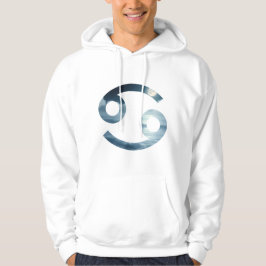 Dromerige kankerkalmte - zilveren en witte oceanis hoodie