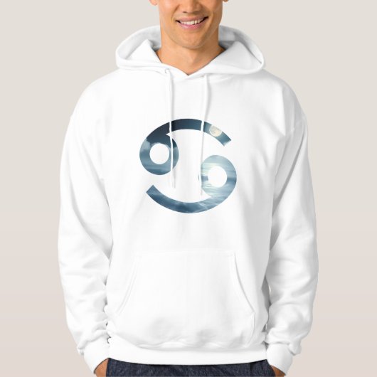 Dromerige kankerkalmte - zilveren en witte oceanis hoodie (Voorkant)