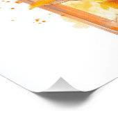 Dromerige kat in een herfstbries bij het raam perfect poster (Hoek)