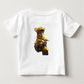 Dromerige kat rijden op een fiets Baby T-shirt (Achterkant)