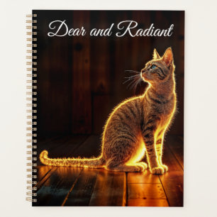 Dromerige katachtige kunst gouden kat portret mooi planner