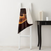 Dromerige katachtige kunst gouden kat portret mooi sherpa deken (In situ)