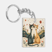 Dromerige Katten Sleutelhanger (Voorkant Links)