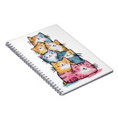 Dromerige katten Waterverf Notitieboek (Rechterzijde)