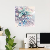 Dromerige kerst Holly Poster (Thuiskantoor)