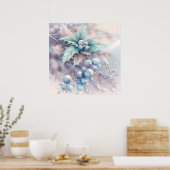 Dromerige kerst Holly Poster (Keuken)