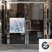 Dromerige kerst Holly Window Cling Raamsticker (Kantoordeur)