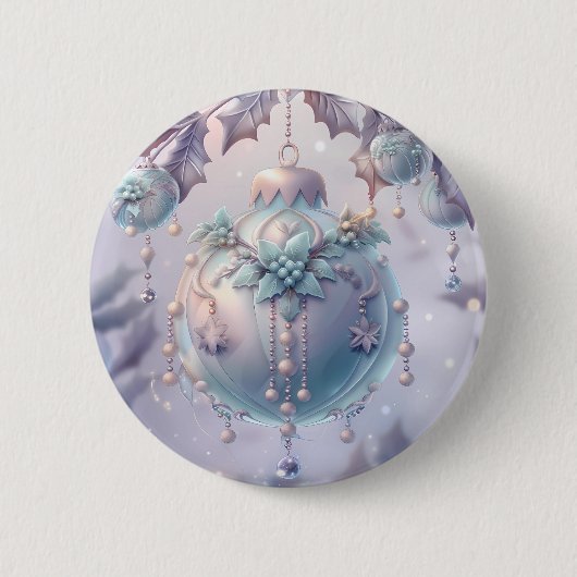 Dromerige kerst ornament Button (Voorkant)